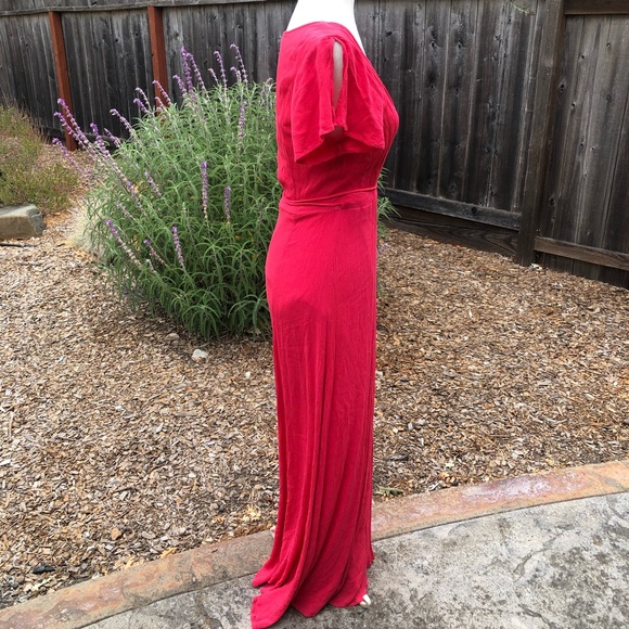 Lulus Much Obliged Maxi Wrap Dress - Size Medium - Picture 10 of 16